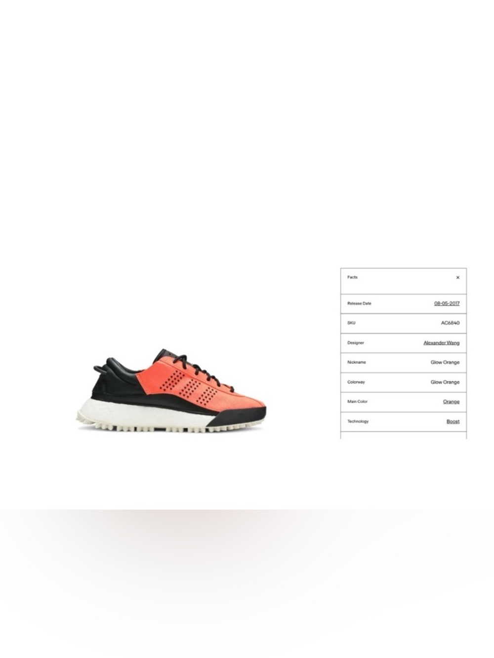 Brand New - ADIDAS Alexander Wang Orange and Black Low-Top Athletic Sneakers